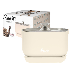 Bandit Fontaine à eau sans fil pour chat - crème 2,5L